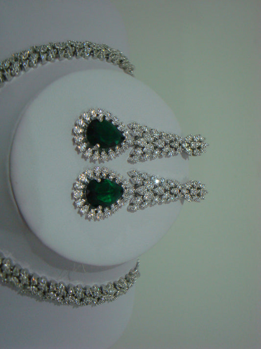 Forest Green AD Necklace Set