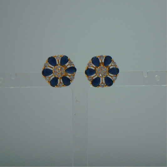 Blue AD Stud Earrings