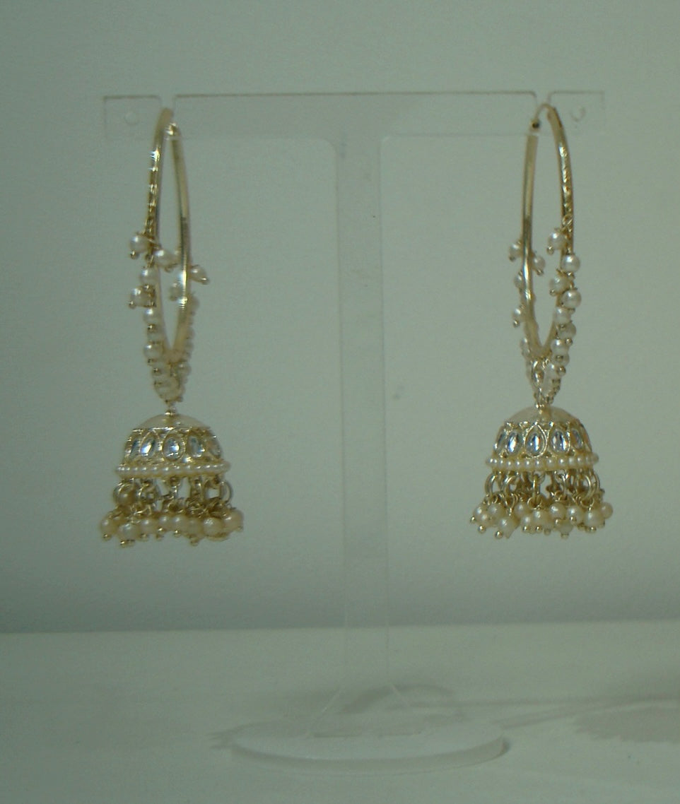 Pearl Jhumka Hoops