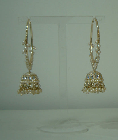 Pearl Jhumka Hoops